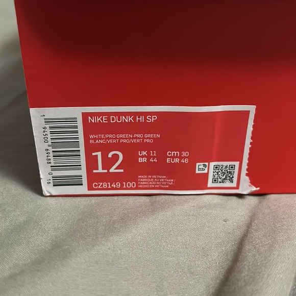 Nike dunk highs spartan green size 12 - Picture 9 of 13